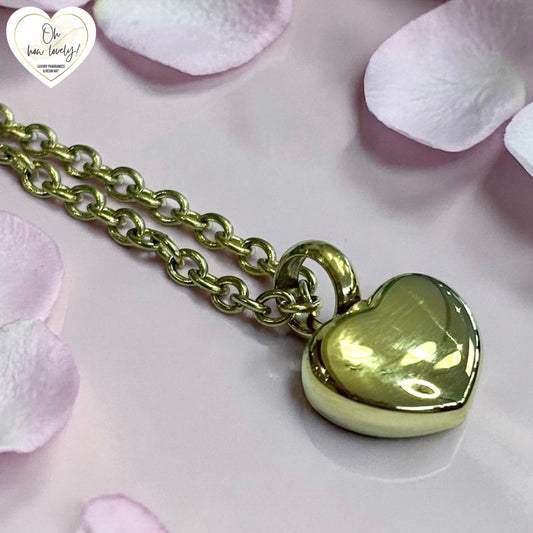 Self Fill Heart Memorial Necklace - Gold Plated