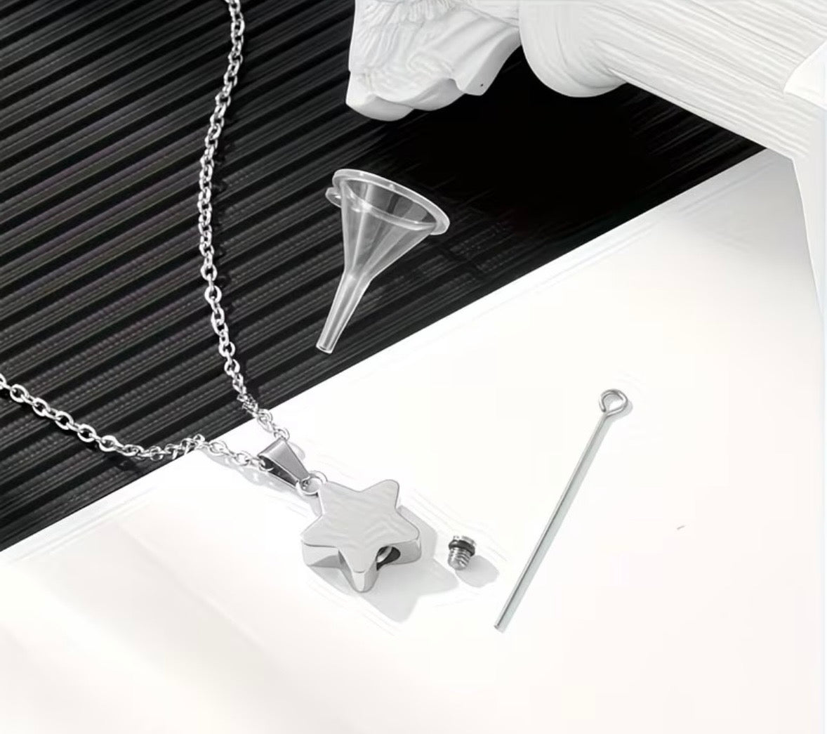 Self Fill Star Memorial Necklace