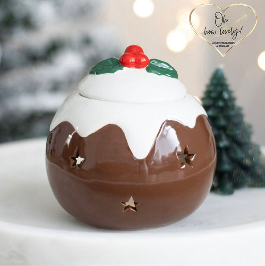 Ceramic Christmas Pudding Burner