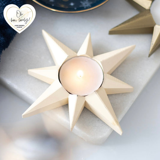 Star Tealight Holders (inc scented tealights)