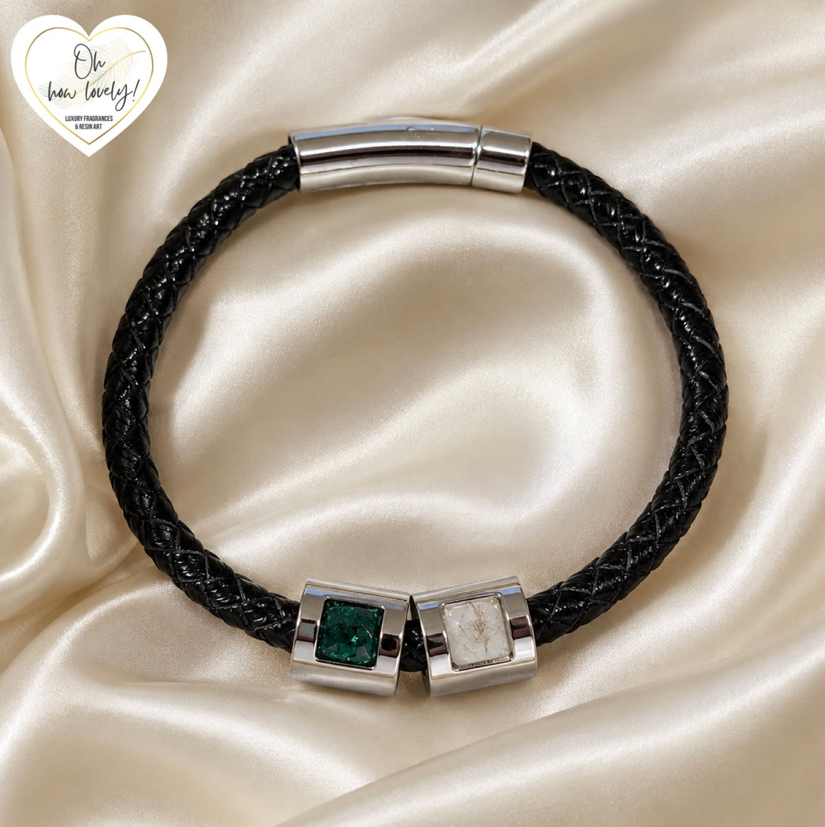 Unisex Memorial Leather Bracelet