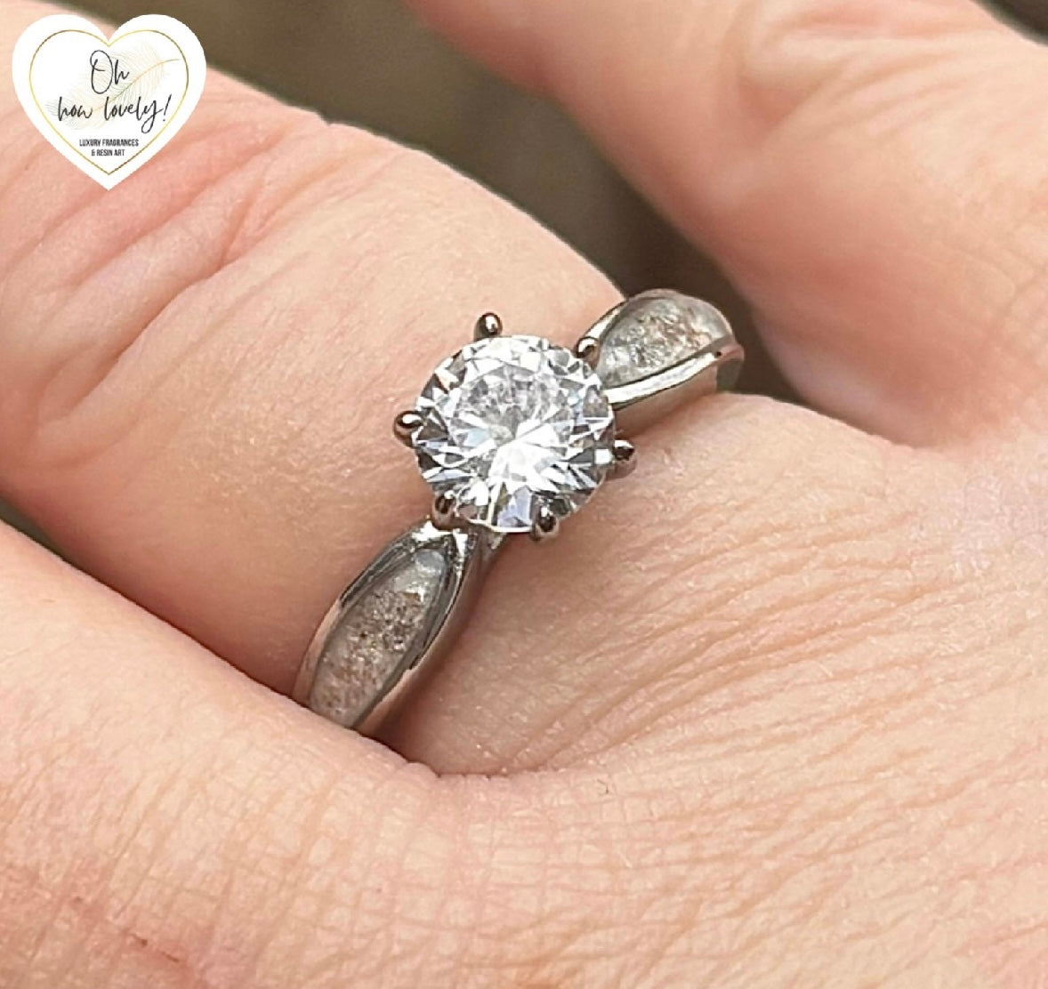 The ‘Valerie’ Stainless Steel Solitaire Ring