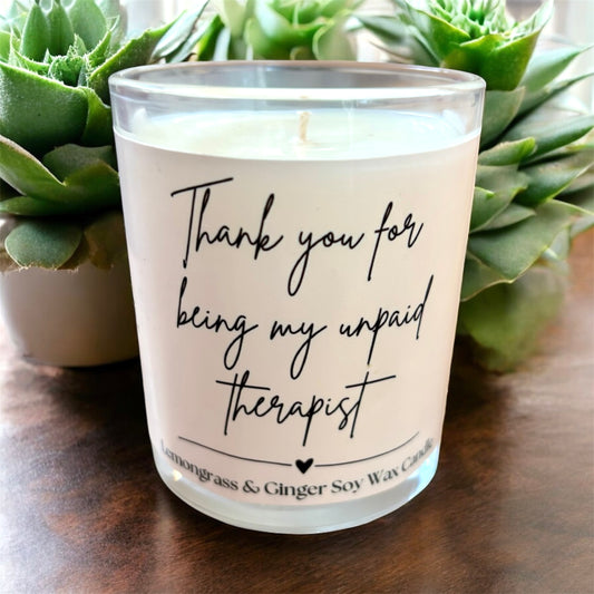 ‘Unpaid Therapist’ candle