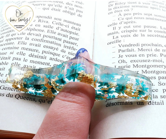 Floral Resin Book Page Holders
