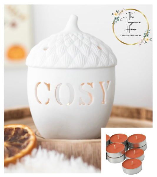 Ceramic Acorn Tealight Holder