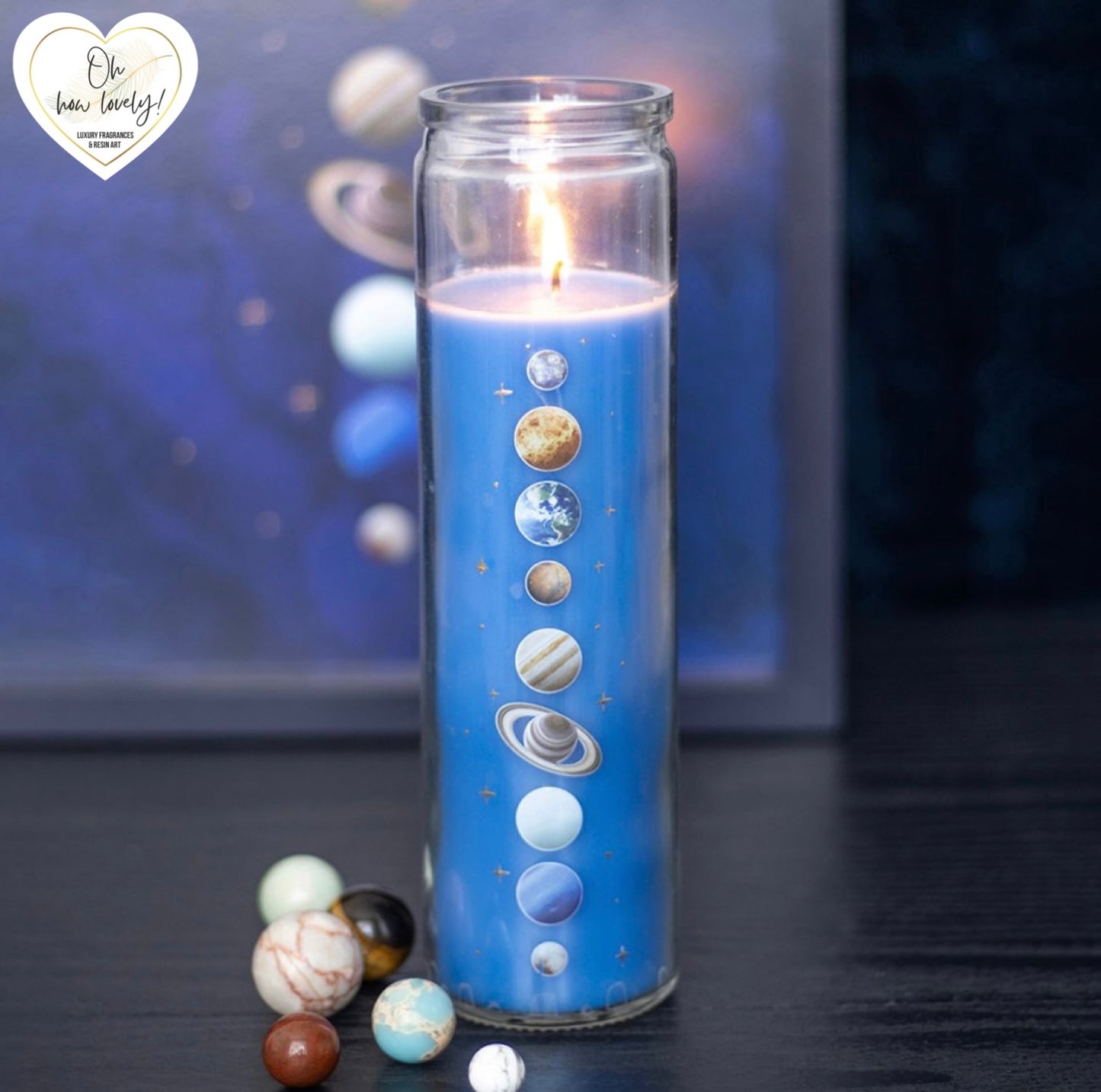 Solar System Cedar Tube Candle