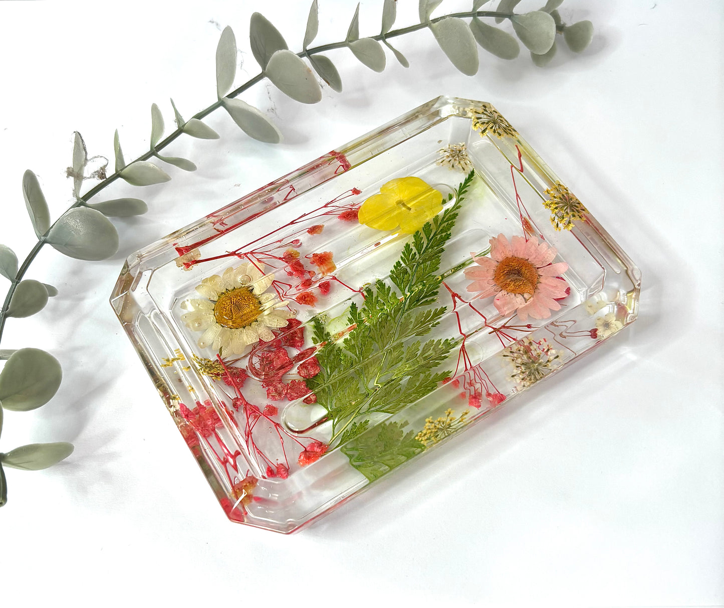 Floral Resin Soap Dish