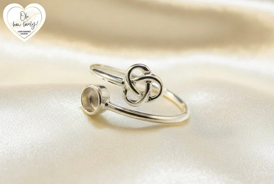 Silver 925 Adjustable Memorial Celtic Ring