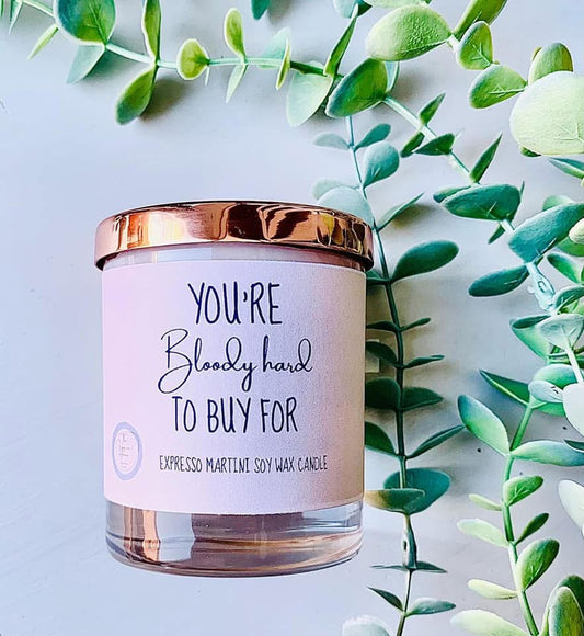‘You’re bloody hard’ candle