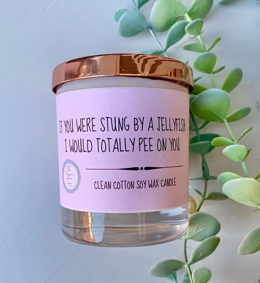 ‘Stung by a jellyfish’ candle