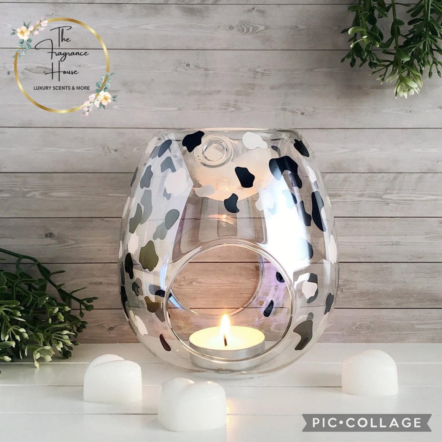 Animal print glass wax burners