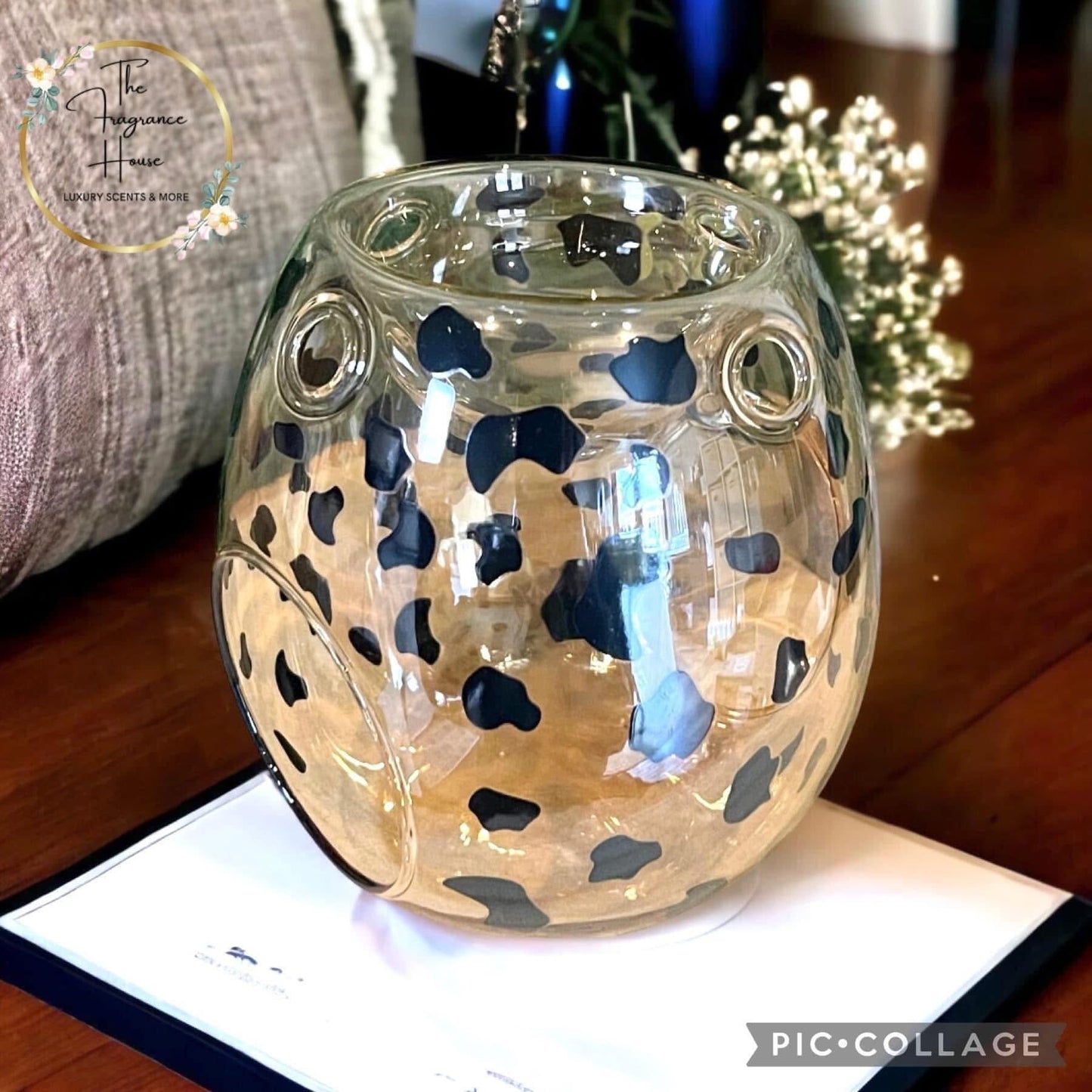 Animal print glass wax burners