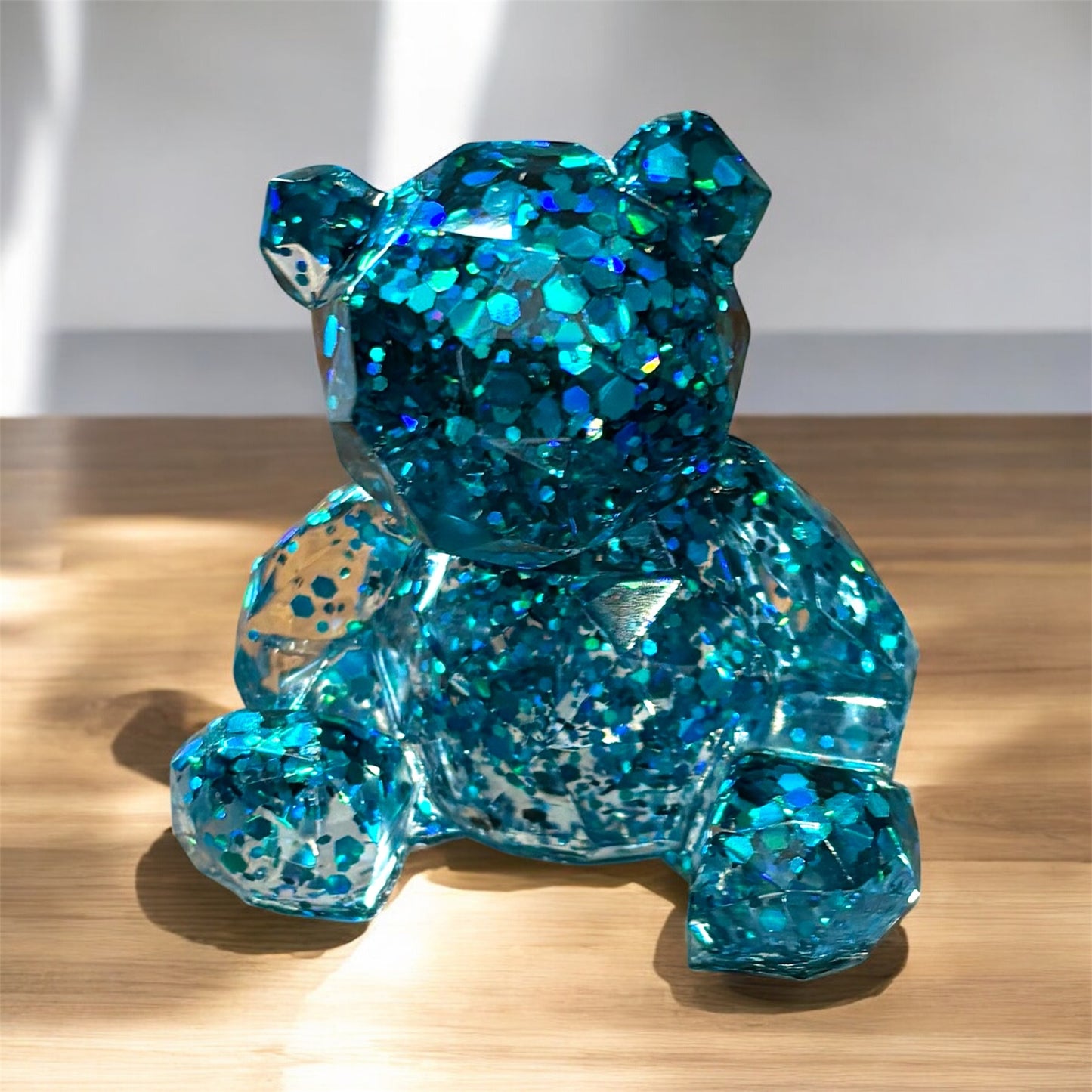 Sparkly resin bear