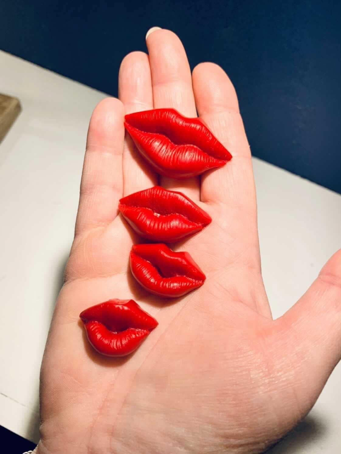 Set of four scented wax melt lips