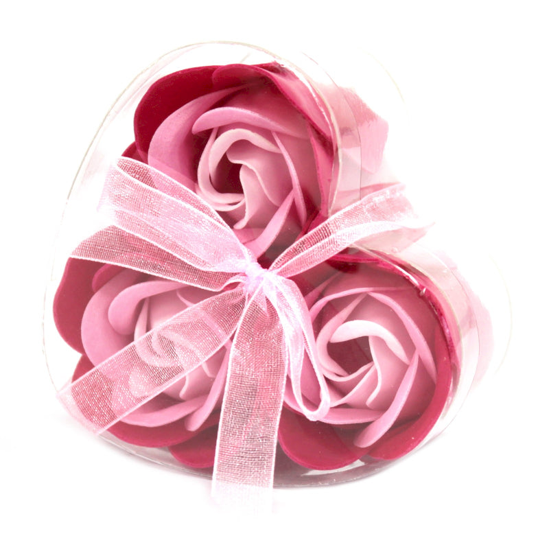 Trio of soap roses