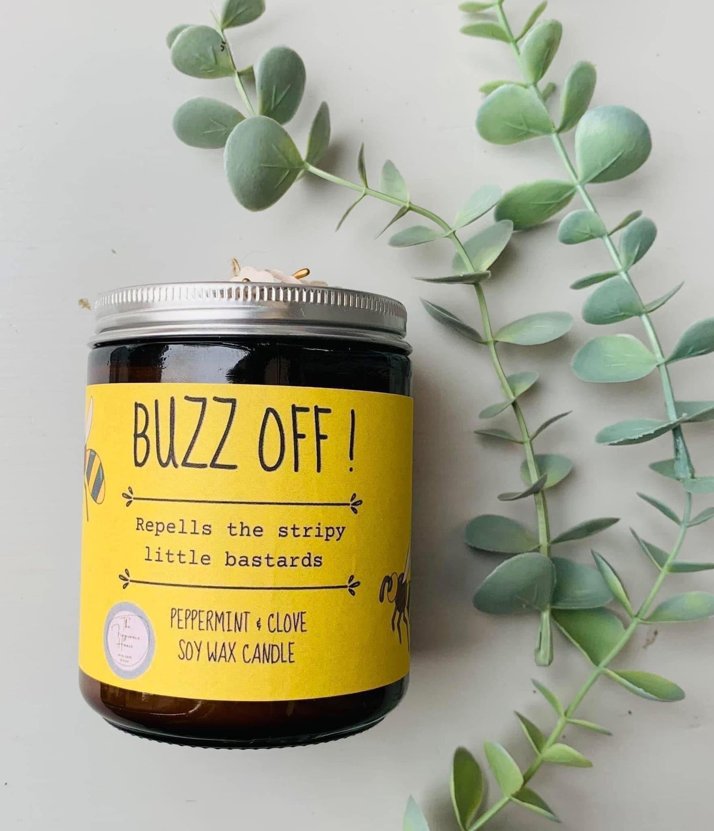 ‘Buzz Off’ Peppermint & Clove Insect Repellant Candle